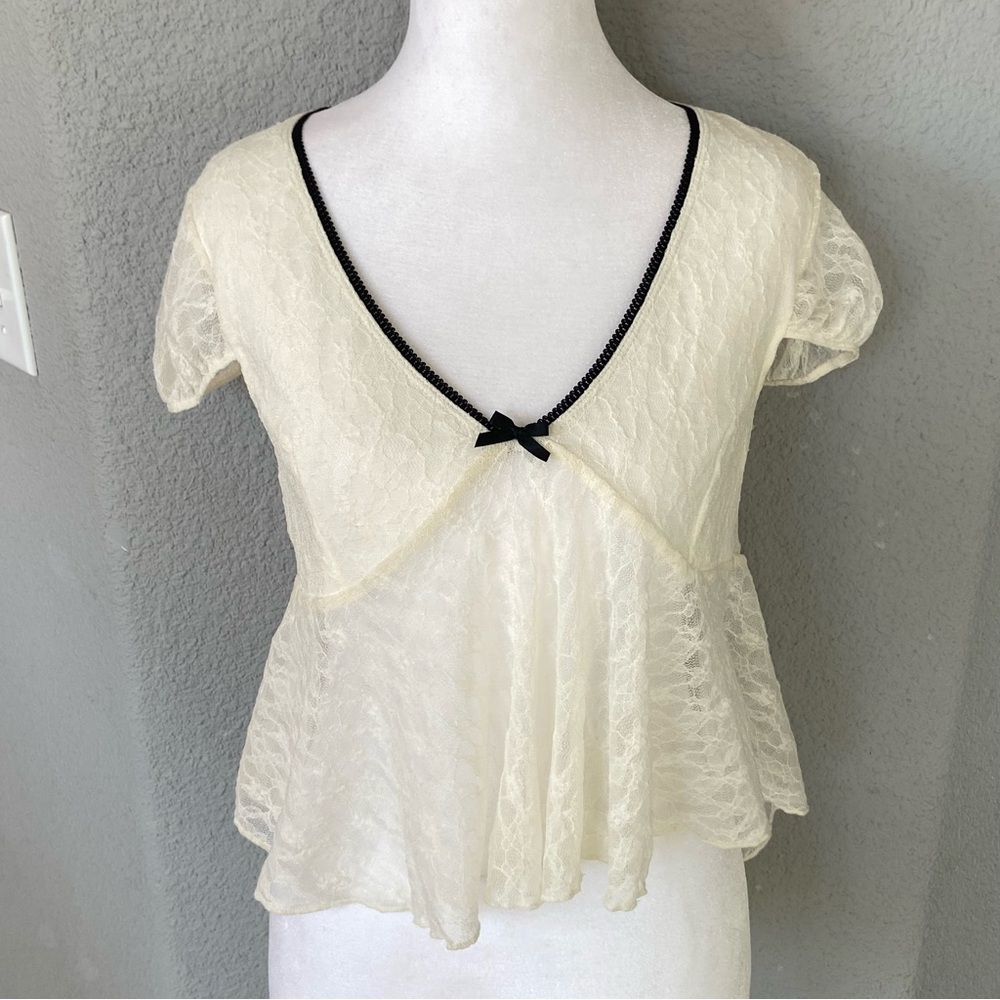 Full Tilt Cream Lace Blouse